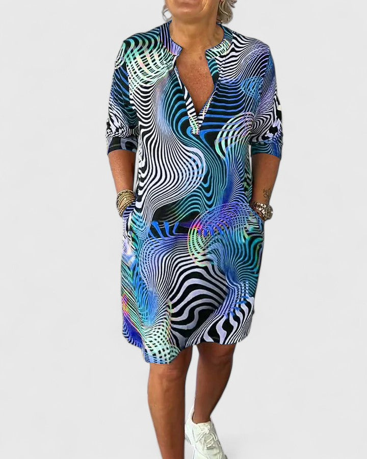 Helinae™ | Tyylikäs V-pääntie Mekko