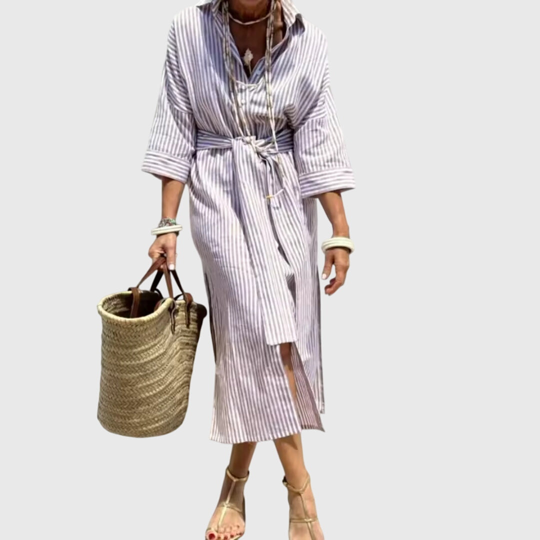 Ellen™ | Klassinen Raidallinen Mekko