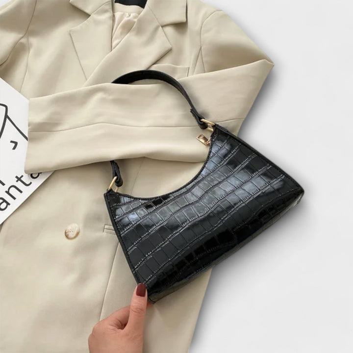 Olivia - Kiiltävä Nahkalaukku