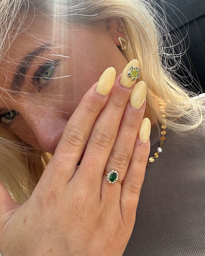 Amaryelle | Vihreä Zirkonia Sormus 18K Kulta