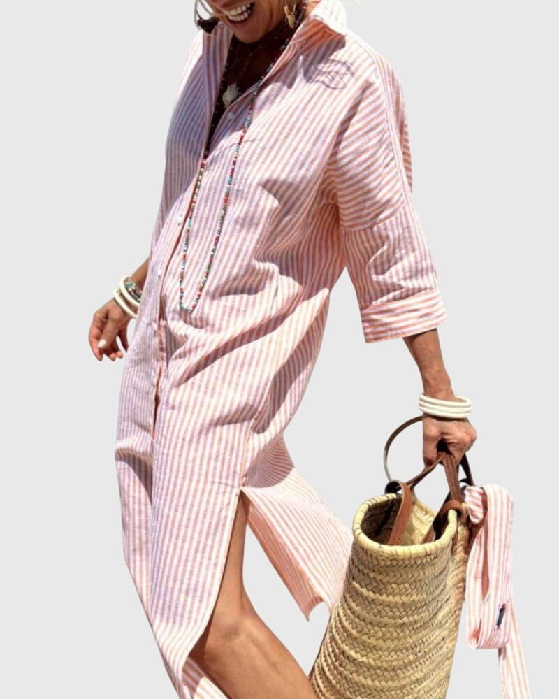 Ellen™ | Klassinen Raidallinen Mekko