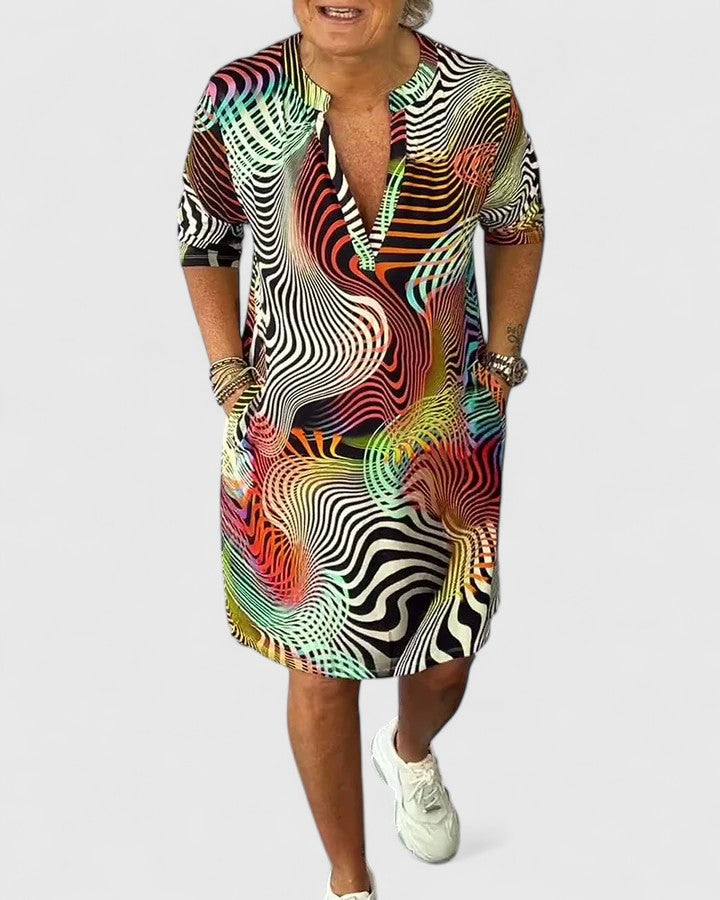 Helinae™ | Tyylikäs V-pääntie Mekko