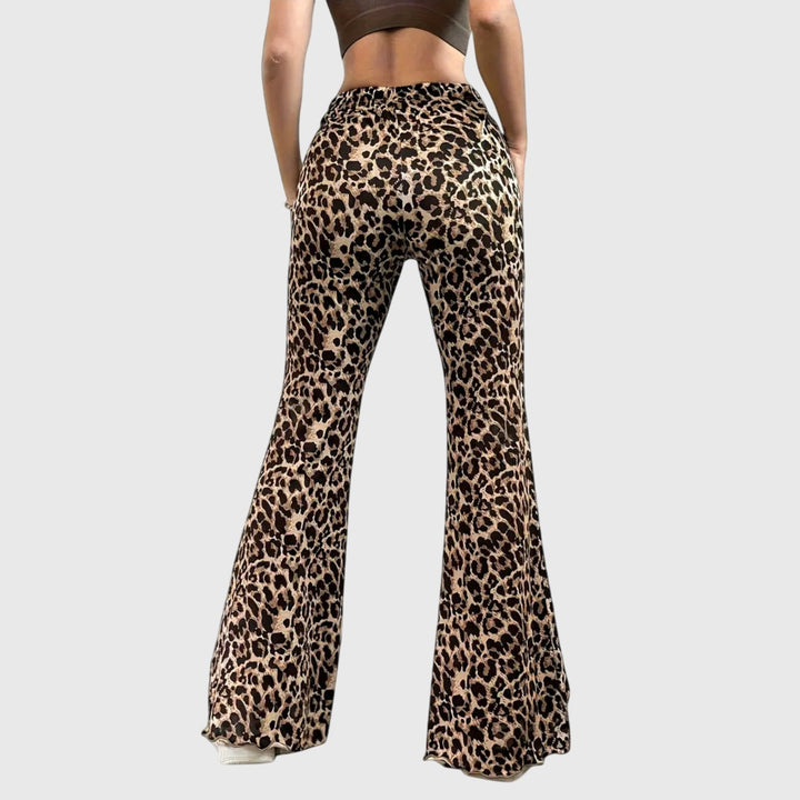 Leopard Bootcut Housut
