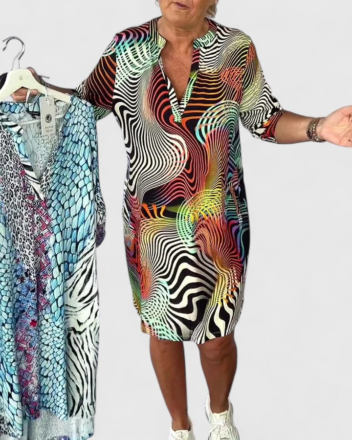 Helinae™ | Tyylikäs V-pääntie Mekko