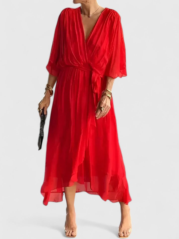 Nada | Elegantti V-kaula-aukko Mekko