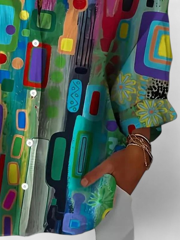 Rose™ | Elegantti Geometrinen Kuvio Paita