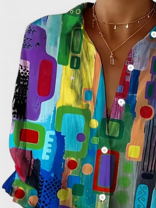 Rose™ | Elegantti Geometrinen Kuvio Paita